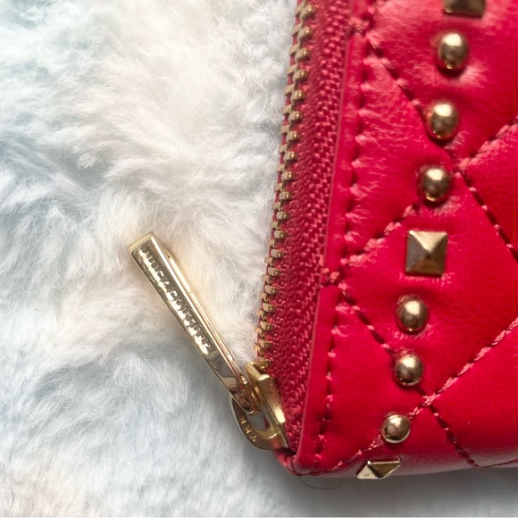 Juicy Couture Red Quilted Faux Leather Zip Around Continental Wallet NWOT - Picture 3 of 7